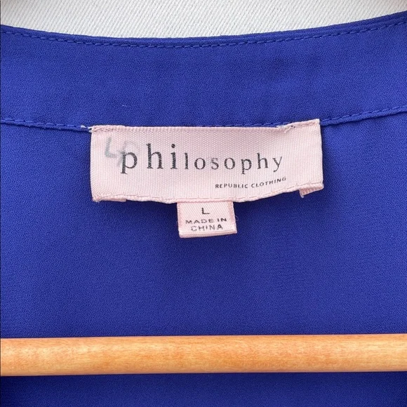 Philosophy Royal Blue top - Picture 2 of 6